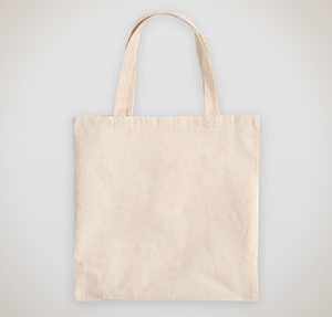 Medium Midweight 100% Cotton Canvas Tote Bag - Natural