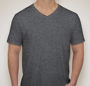 Gildan Softstyle Jersey V-Neck T-shirt - Dark Heather