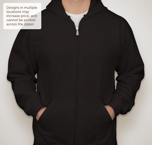 Gildan Midweight 50/50 Zip Hoodie - Black