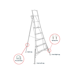 Henchman Original Tripod Ladder Spare Parts - Spring Pin (Pack of 2)