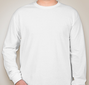 Gildan 100% Cotton Long Sleeve T-shirt - White