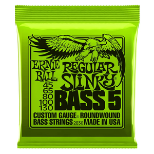 Ernie Ball Regular Slinky 5-String Nickel Wound Electric Bass Strings - (45-130)