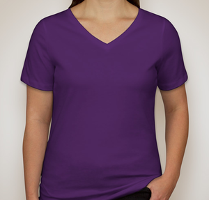 Bella + Canvas Women's Jersey V-Neck T-shirt - Team Purple