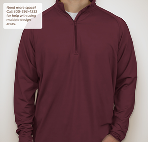 Sport-Tek Performance Quarter Zip Pullover - Printed - Maroon