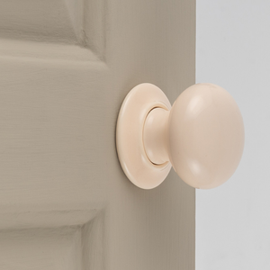 Porcelain Door Knobs (Pair) - Cream