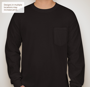 Gildan Ultra Cotton Long Sleeve Pocket T-shirt - Black