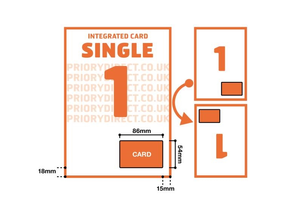 A4 Sheet with Single Integrated Card - 50 Sheets