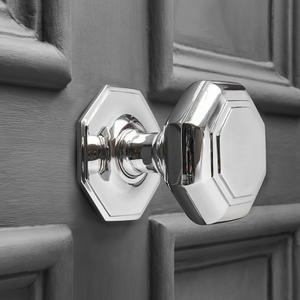 Octagonal Door Pull (Large) -  Polished Nickel