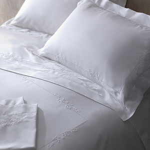 Victoria White Embroidered Pillowcase Standard Oxford 