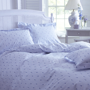 Camille Blue Pillowcase Standard Oxford 