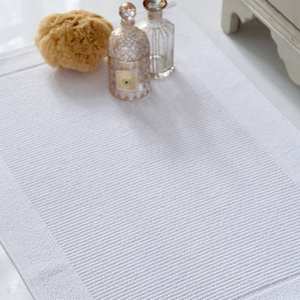 Lisbon White Bath Mat 60 x 110cm