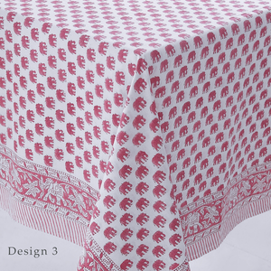 Block Printed Napkin Pink Elephant (Design 3)