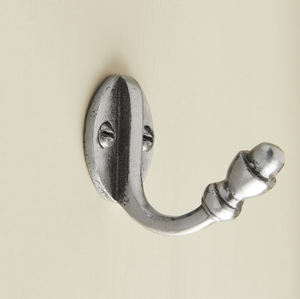 Forged Coat Hook - Pewter