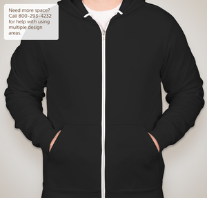 Bella + Canvas Ultra Soft Zip Hoodie - Black