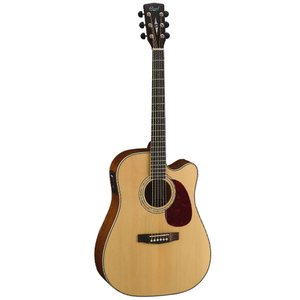 Cort MR710F Acoustic Guitar w/ Solid Top, Cutaway & Pickup Pickup (Natural Satin)