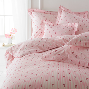 Camille Pink Pillowcase Square Oxford