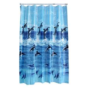 Aqualona Dolphins PEVA Shower Curtain - W1800 x H1800mm