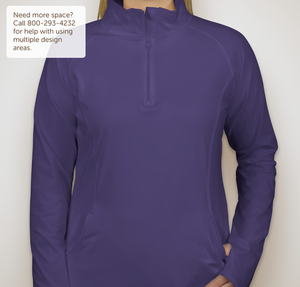 Sport-Tek Women's Performance Quarter Zip Pullover - Iris Purple
