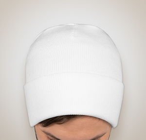 Port Authority Fleece Lined Cuff Beanie - White