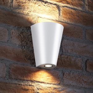 Auraglow 10w Outdoor Double Up & Down Wall Light - WEYBRIDGE - White
