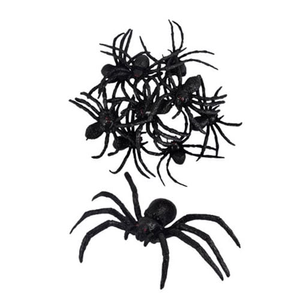 Halloween Black Spiders 8cm - Pack of 9