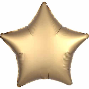 Gold Satin Luxe Star Foil Helium Balloon 48cm / 19 in