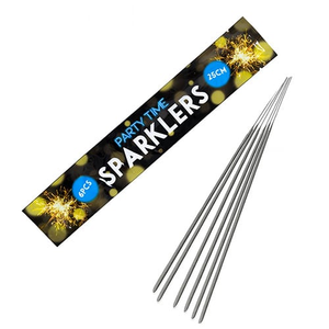 6 Hand Held Sparklers 25cm - 1 Pack of 6