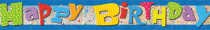 Happy Birthday Prismatic Foil Banner 365cm