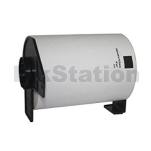 Compatible Brother DK-11241 Black Text on White 102mm x 152mm Die-Cut Paper Label Roll - 200 labels per roll