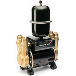 Salamander CT Force 30TU 3.0 Bar Brass Universal Twin Negative Head Shower Pump with Noise Vibration Reduction Technology 