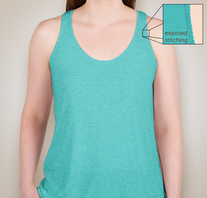 Next Level Women's Tri-Blend Racerback Tank - Tahiti Blue