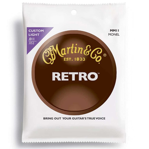Martin MM11 Retro Custom Light Monel Acoustic Guitar Strings 11-52
