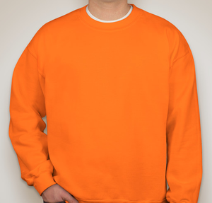 Gildan Midweight 50/50 Crewneck Sweatshirt - Safety Orange