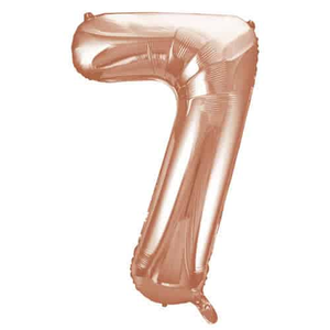 Rose Gold Number 7 Helium Foil Giant Balloon 86cm / 34 in
