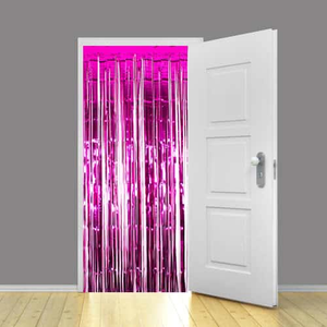 Hot Pink Foil Door Curtain Backdrop 92cm x 244cm