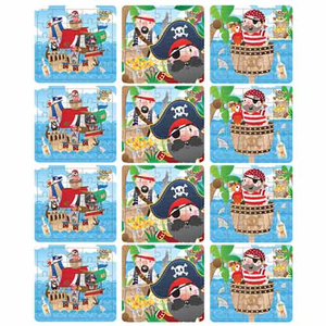 Assorted Pirate Jigsaw Puzzle - Pack of 12