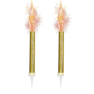 Gold Sparkling Fountain Candles - Pack of 2