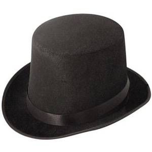 Black Velour Topper Hat