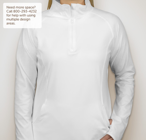 Sport-Tek Women's Performance Quarter Zip Pullover - White