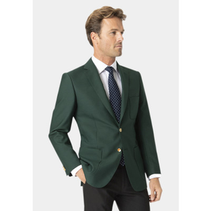 Regular Fit Henley Green Wool Blend Blazer