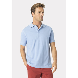 Milford Powder Blue Pure Cotton Pique Polo Shirt