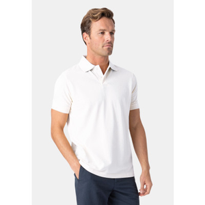Milford White Pure Cotton Pique Polo Shirt