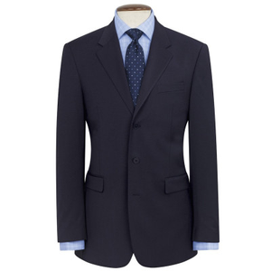 Regular Fit Imola Navy Three Button Wool Blend Suit Jacket
