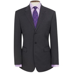 Regular Fit Imola Charcoal Three Button Wool Blend Suit Jacket