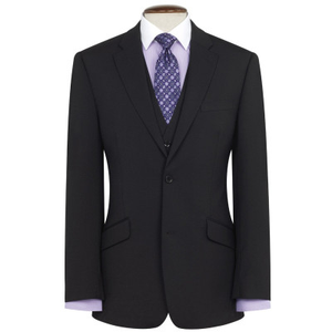 Tailored Fit Aldwych Black Washable Suit Jacket
