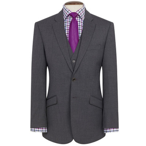 Tailored Fit Aldwych Mid Grey Washable Suit Jacket