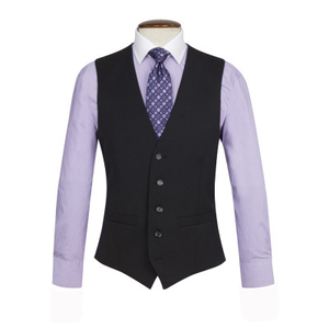 Tailored Fit Capital Black Washable Waistcoat