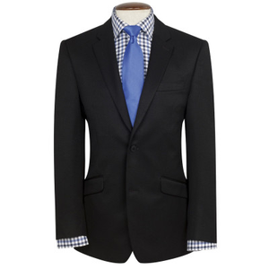 Tailored Fit Zeus Black Washable Suit Jacket