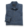 Tailored Fit Navy Chambray Cotton Shirt