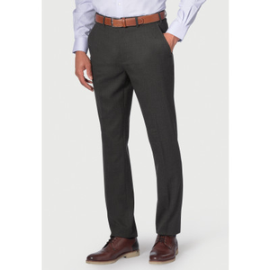 Regular Fit Olney Charcoal Flannel Trousers